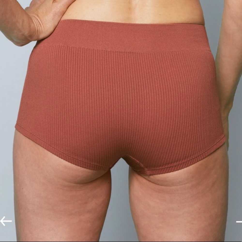 Harper Wilde Ribbed Lounge Sleep Shorts - Med., Clay